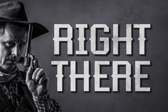 Right There: Elevating Typography with Classy Blackletter Design