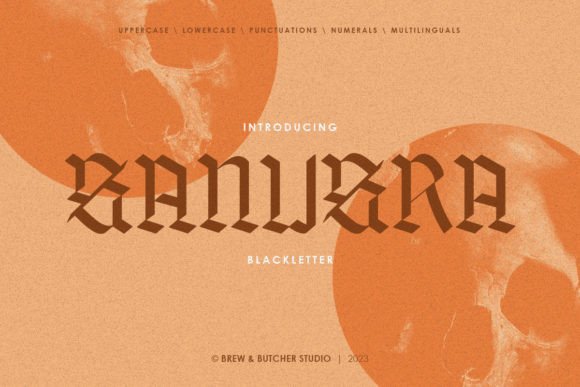 Sanusra: The Dark Yet Playful Blackletter for Modern Brands
