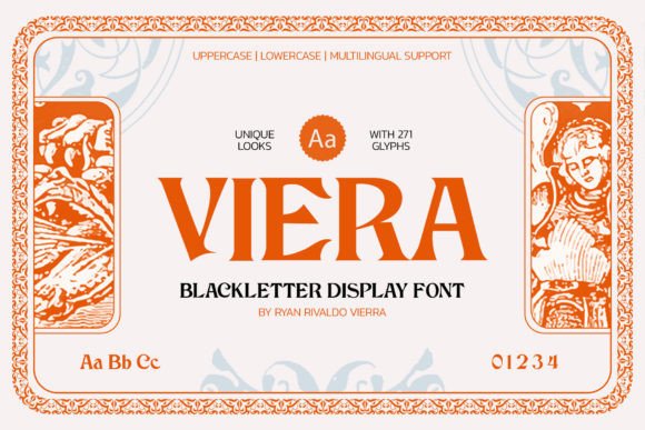 Viera Font: Elevate Your Brand with Bold Black Letter Design